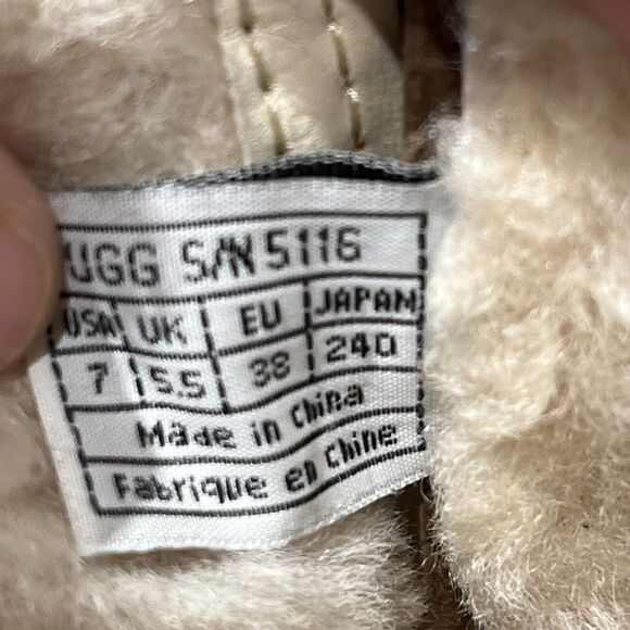 Ugg Womens Classic Boots Slippers Booties Mid Calf Side Zipper Size 7 Chestnut - Picture 11 of 11